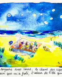 Image 3 of A6 - L'été qui s'en va - illustration originale