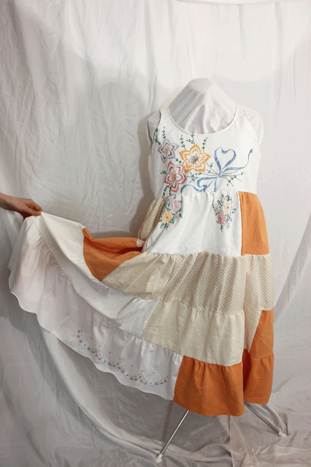 Image of Orange Patchwork Dress