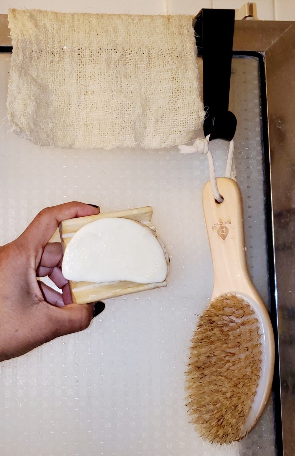 Alkaline Castile Body Wash/Shampoo-Cold-Processed Bar Soaps-Cactus Fiber Face/Body Polisher-Exfoliat