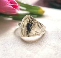 Image 1 of 1919 Scandinavian Silver Spoon Ring 