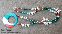 Orange and Teal Look, Necklace/Glasses Holder