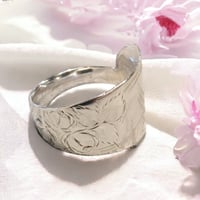 Image 3 of 1897 hand engraved vintage spoon ring