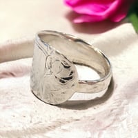 Image 4 of 1897 hand engraved vintage spoon ring