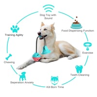 Large Dog Ball Toys Suction Cup Ropes Interactive Leaking Slow Feeder Chew Toy Toothing Clean Golden