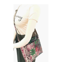 Image 3 of Pineapple Handprinted Cross Body Satchel