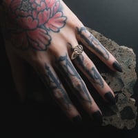 Image 3 of Item 11: Mixed Metal Rose Gold Rivulet Signet Size 7