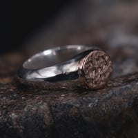 Image 2 of Item 11: Mixed Metal Rose Gold Rivulet Signet Size 7