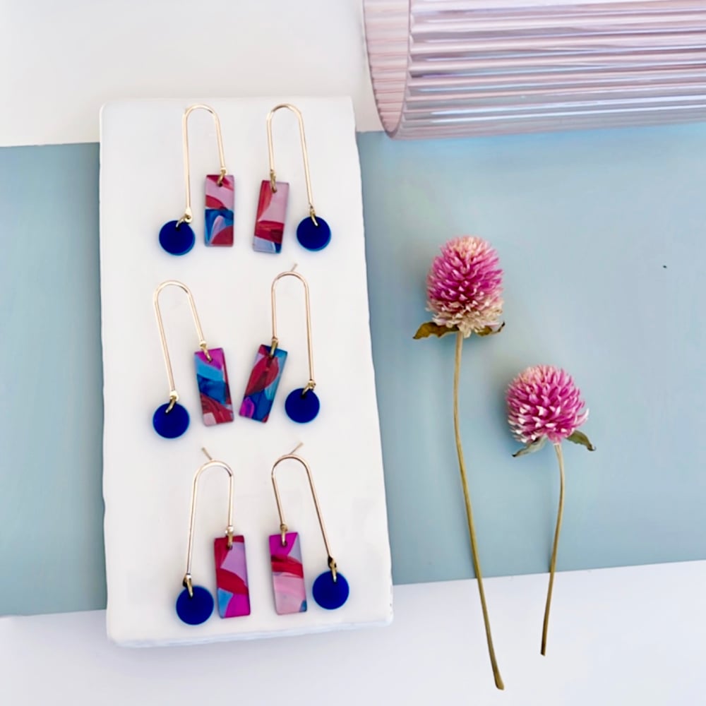 Image of 'Night Garden' (hand painted) Dainty Dangles