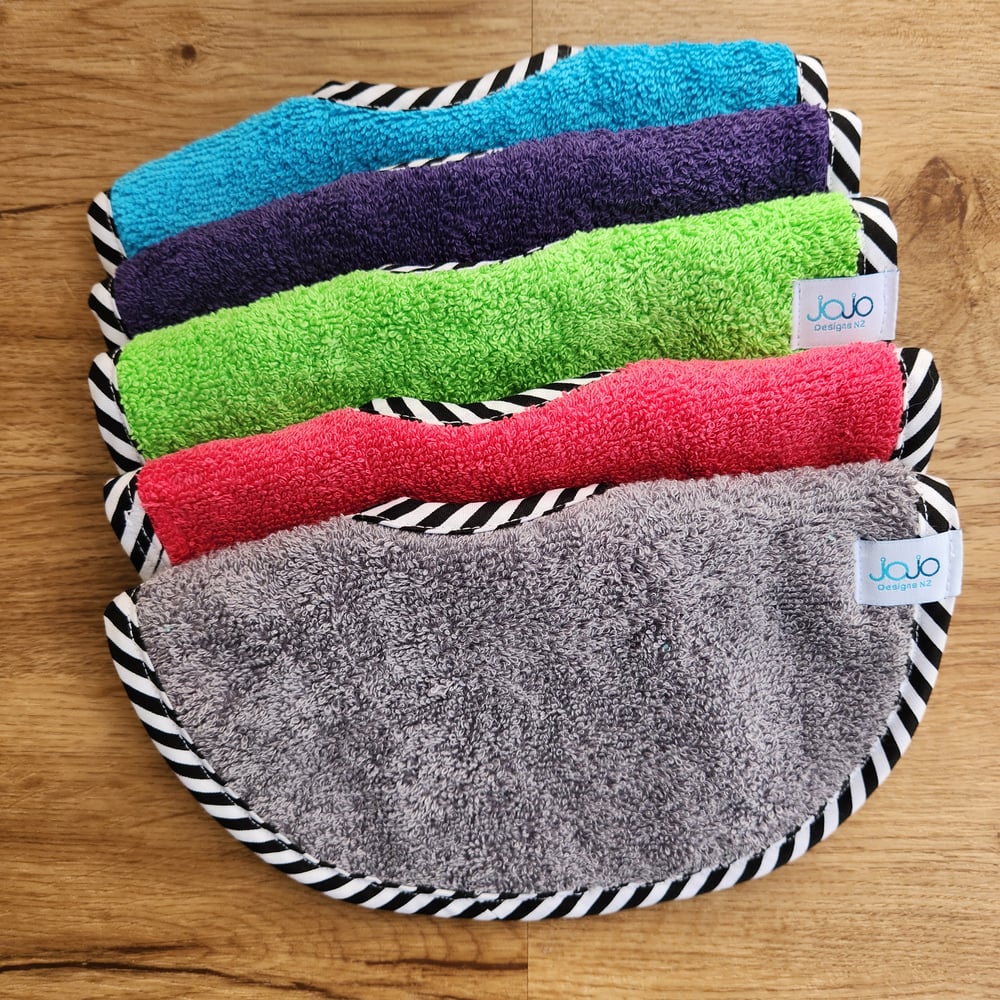 Image of Dribble Bibs - Black & White Stripes