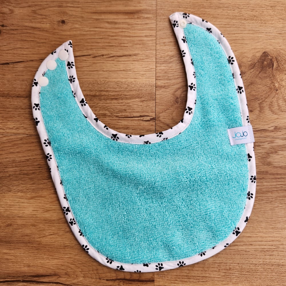 Image of Dribble Bibs - Black Paw Prints