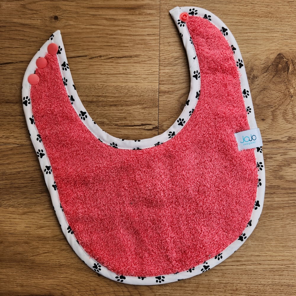 Image of Dribble Bibs - Black Paw Prints