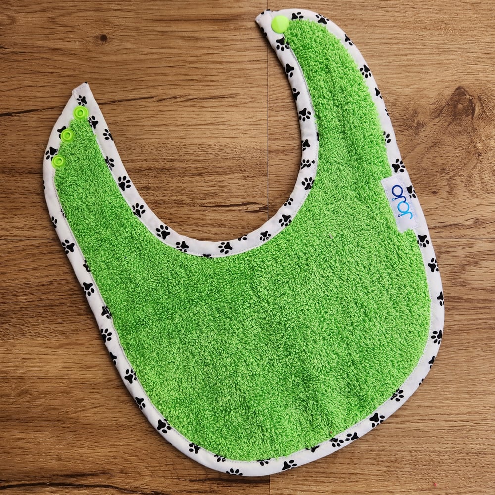 Image of Dribble Bibs - Black Paw Prints