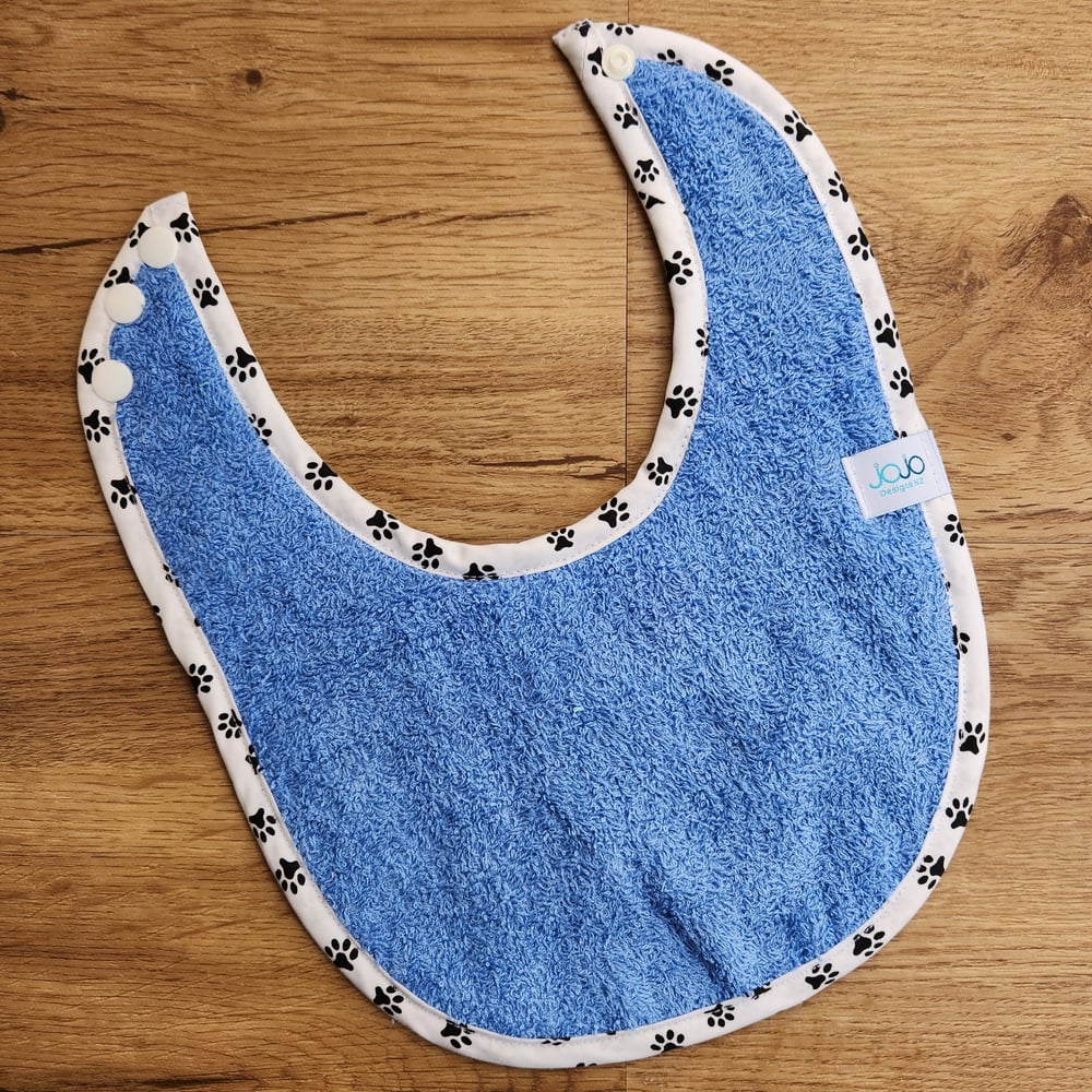 Image of Dribble Bibs - Black Paw Prints