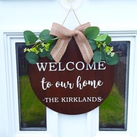 Image 3 of Handmade Personalised Welcome Door Sign, Welcome Sign, Home Decor, Family Wall Sign, New Home Gift