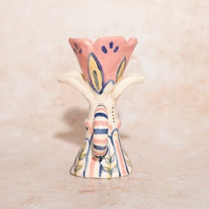 Image of Hand-built Stoneware Sighthound Candle Stick Holder