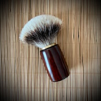 Image 3 of Handmade Urushi Shaving Brush, premium 2-band badger hair, made from walnut wood,  Fuki-Urushi