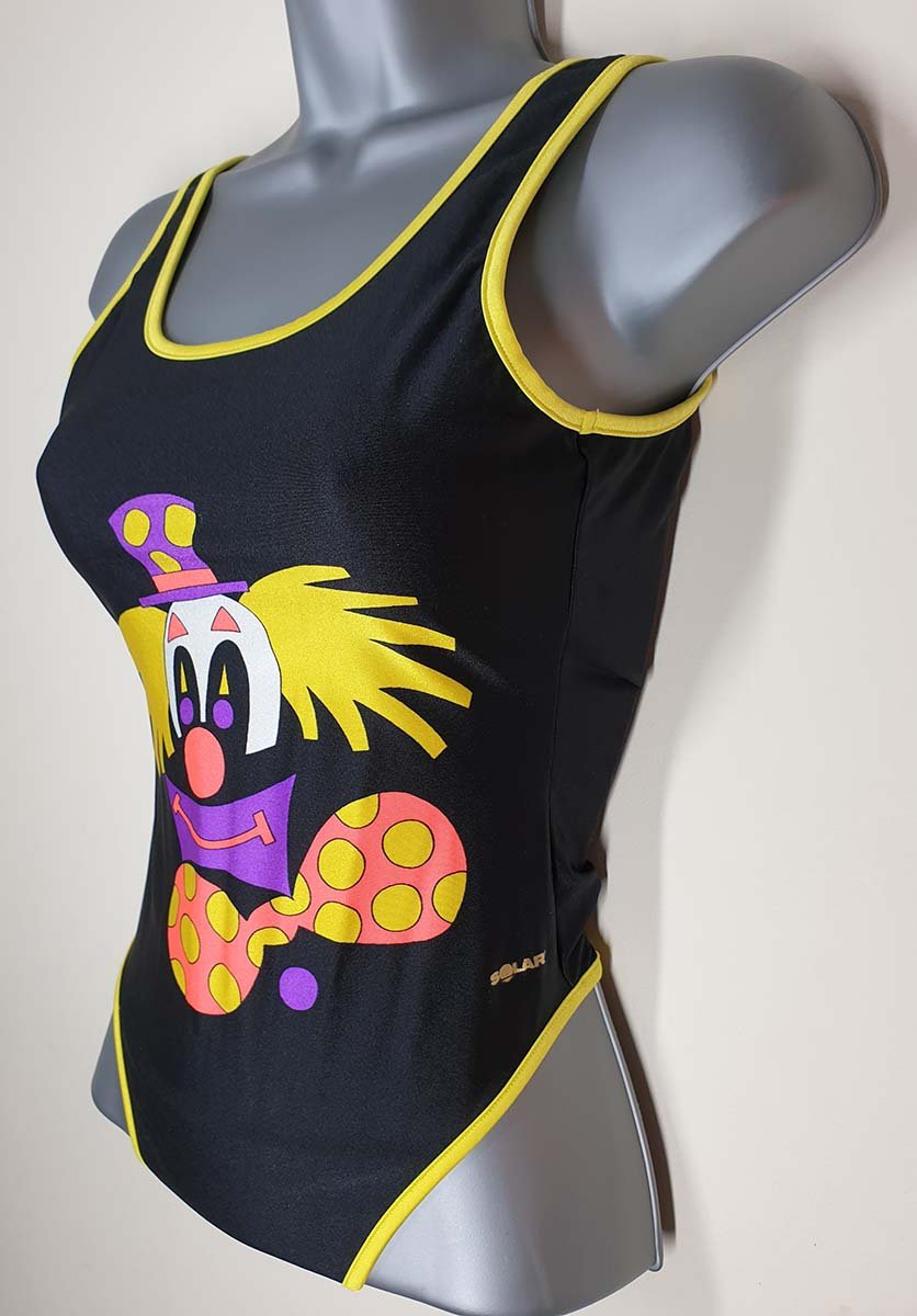 Vintage 1990's Scary Clown Swimsuit Leotard 