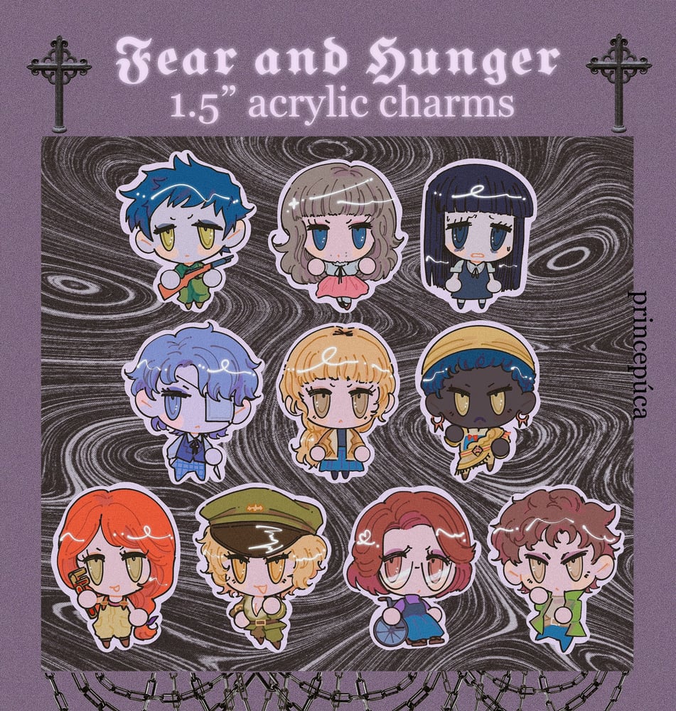 Image of [PREORDER] Fear And Hunger 2 Termina 1.5” Acrylic Charms 