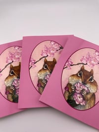 Image 1 of Flower Loving Chipmunk Card