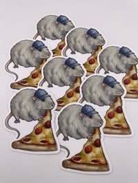 Image 2 of Pizza Rat Sticker