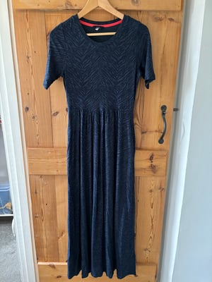 Joules long navy patterned dress -  size 6 but more like 8 