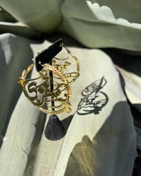 Image 1 of Personalized Crystal Round Hoop Earrings