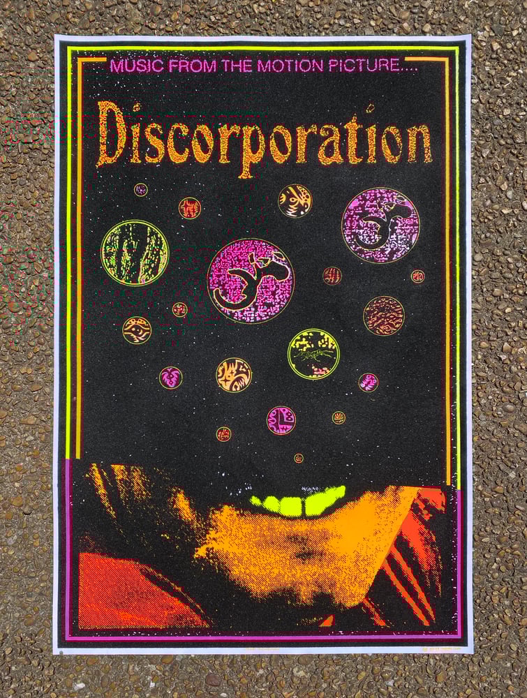 Image of Discorporation Flocked Black Light Poster