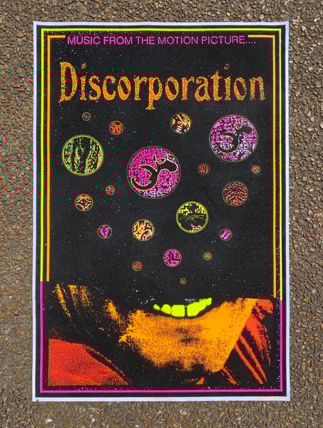 Image of Discorporation Flocked Black Light Poster
