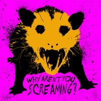 Screaming Opossum Sticker