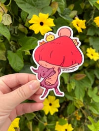 Red Mushroom Friend Sticker