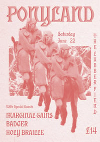 Image 1 of Ponyland w/ Marginal Gains, Badger & Holy Braille - 22nd June