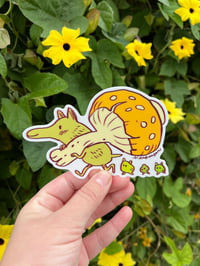 Yellow Mushroom Friend Sticker