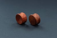 Image 1 of Wood Plugs - Natural Double Flared Plugs - Wooden Plugs - Ear Stretcher Gauges - Stretched Ears