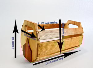 Image of Oak Maple Padauk Wooden Basket Centerpiece, Handmade Rustic Decor, Wood Farmhouse Table Decor