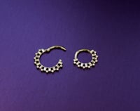 Image 1 of Implant Grade Piercing Titanium - Cubic Zirconia Segment Ring - Septum Clicker 16G - 1.2MM
