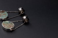 Image 1 of Magnetic Stone Hangers - Silver - Stainless Steel 316L - Ear Stretchers Gauges Plugs