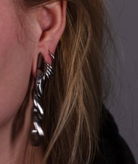 Image 2 of THE STACK Hinged Segment Rings - Surgical Steel - Gold - Silver - Huggie Hoops for Stretched Ears