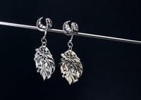Image 1 of Ear Saddle Hangers - Stainless Steel - Plugs for Stretched Ears, Tunnels - Stainless Steel 316L