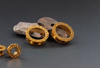 Image 1 of Filigree Stainless Steel Tunnels - Gold - Gauge Jewellery for Stretched Ears - Tunnels Plugs