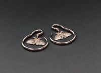 Image 2 of Lunar Moth - Ear Hangers - Stretched Ears - 4mm - Silver - Stainless Steel