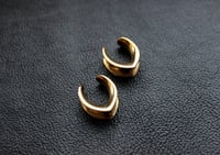 Image 4 of Ear Saddles - V Tunnels - Plugs for Stretched Ears - Gold, Silver - Stainless Steel 316L