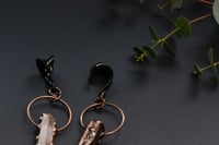Image 2 of Geometric Quartz Point Ear Hangers - Ear Weights - Crystal - Copper - Stainless Steel - Black