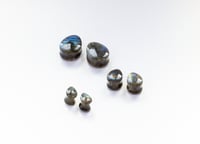 Image 2 of PREMIUM High Grade Labradorite Teardrop Plugs - Gem Stone Double Flared Plugs - Crystal Plugs