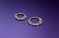 Image 2 of Implant Grade Piercing Titanium - Cubic Zirconia Segment Ring - Septum Clicker 16G - 1.2MM