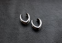 Image 5 of Ear Saddles - V Tunnels - Plugs for Stretched Ears - Gold, Silver - Stainless Steel 316L
