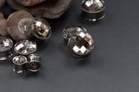 Image 1 of Chrome Plugs Silver - Double Flared - Stretched Ears - Tunnels - Gauge Jewellery