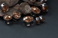 Image 1 of Rust Plugs Bronze - Double Flared - Stretched Ears - Stainless Steel