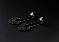 Image 1 of Magnetic Tribal Shield Tunnels - Silver - Stainless Steel 316L - Ear Stretchers Gauges Plugs