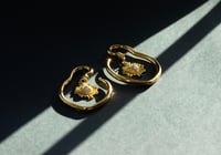 Image 3 of Ear Hangers - Sacred Heart - Stainless Steel 316L - 4mm - Gold - Gauges - Tunnels &amp; Plugs