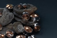 Image 2 of Rust Plugs Bronze - Double Flared - Stretched Ears - Stainless Steel